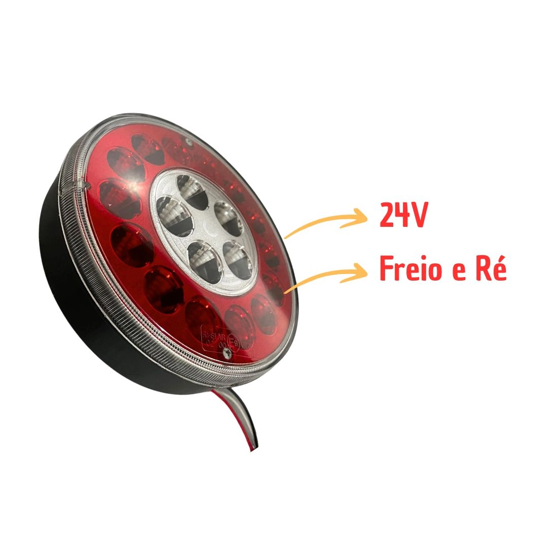 Lanterna Facchini 3 4 III IV LED 24V Posição Freio Re |