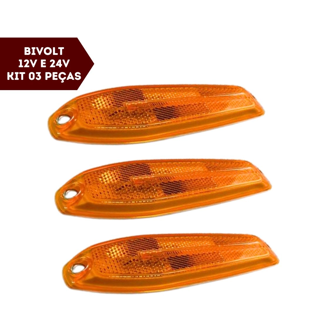 Kit 3 Lanterna Posição Lateral Refletor LED Bivolt Sinalsul