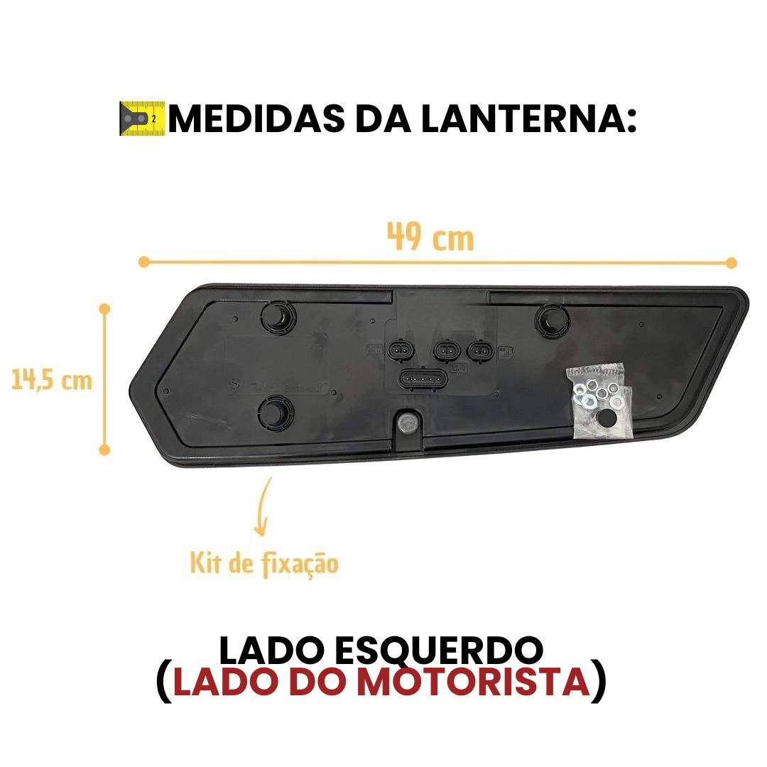 Lanterna Traseira LED Multifunção 24V Flashing Lado Esquerdo Lanterna Traseira Caminhão SinalSul