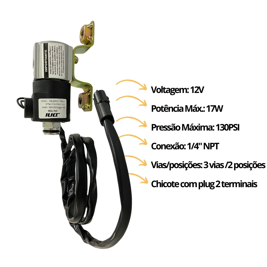 Válvula Solenoide Para VW Man Ford Cargo 2SP901015 12V DNI Válvula Solenoide Para VW Man Ford Cargo 2SP901015 12V DNI