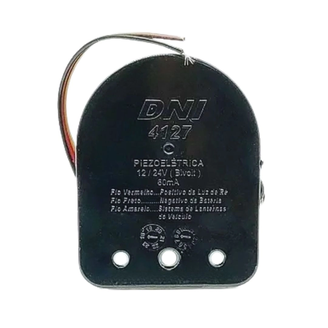 Sirene Marcha Ré Intermitente 110dB/80dB Bivolt 12v/24v Sirene Ré Caminhão Van Onibus  DNI4127