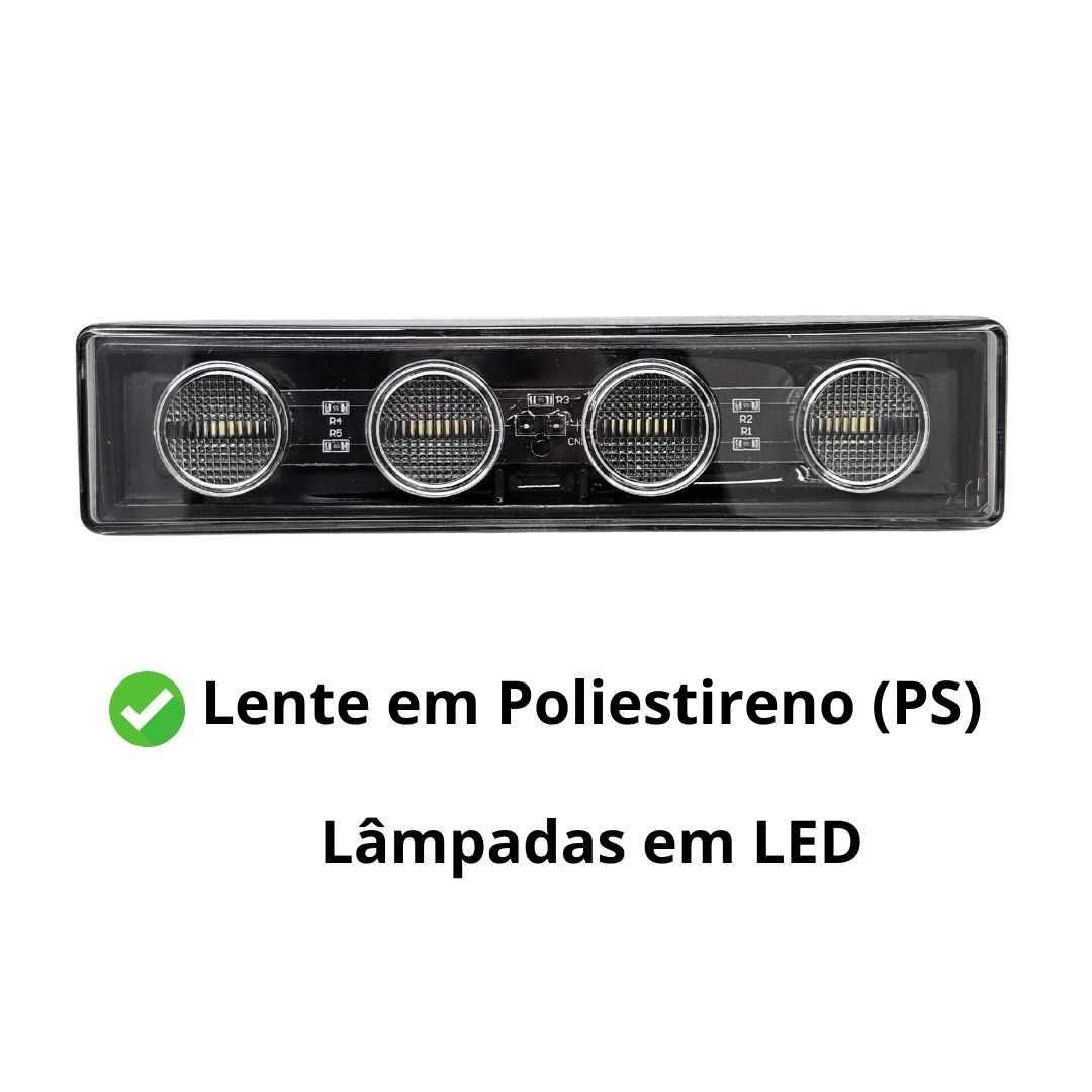 Lanterna Tapa Sol Delimitadora LED Bivolt 4 LED'S Branco Para Caminhão Scania Série 4 Série 5 S4 S5 PGR 1798980 2035104
