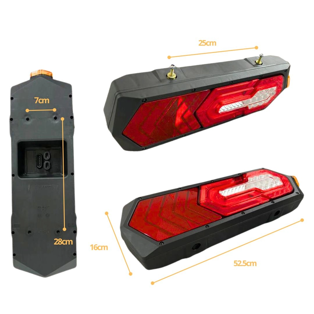 Conjunto Lanterna Traseira Turn Led Multifunção 24V LD Conjunto Lanterna Traseira Turn Led Multifunção 24V LD