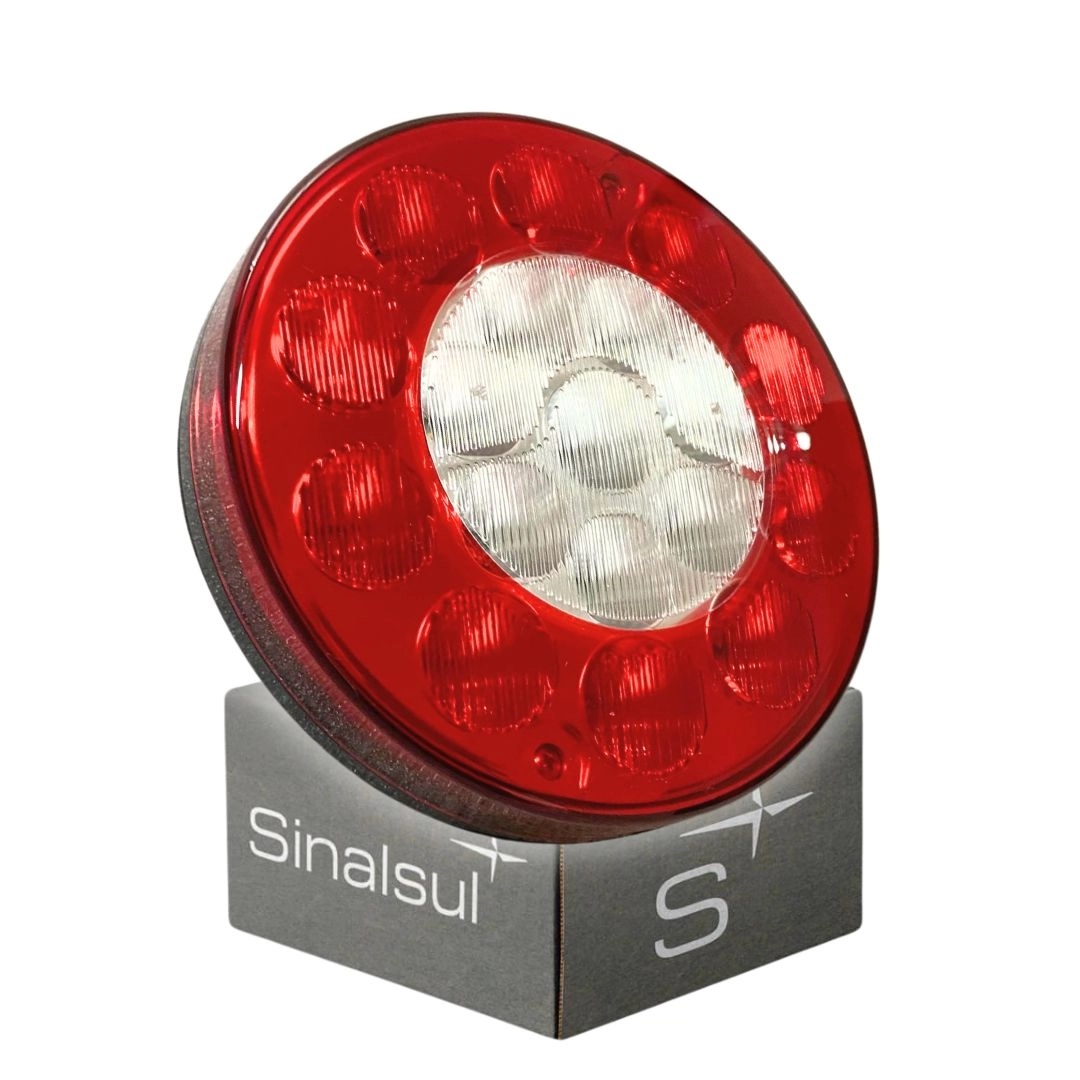 Lanterna Traseira Posição Freio Seta Ré LED Universal 135mm