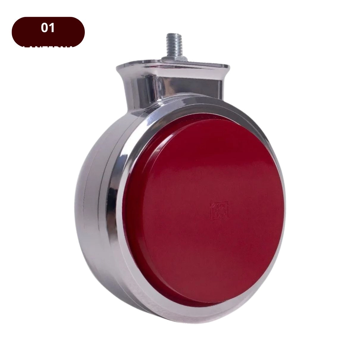 Lanterna Bojuda Foguinho Maria LED Cromada Bivolt Vermelha