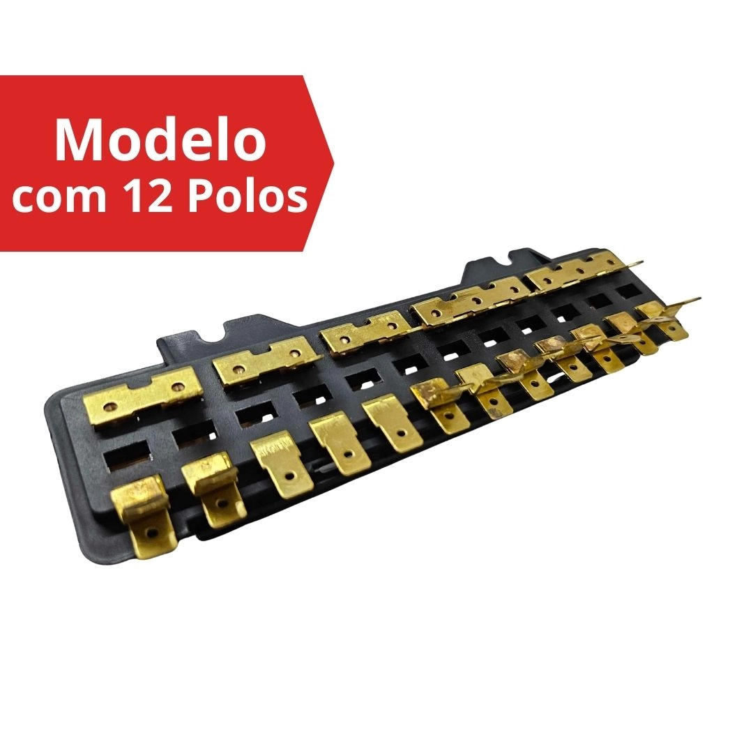 Caixa Fusível 12 Polos Para Fusca Após 1975 Tipo Cerâmica