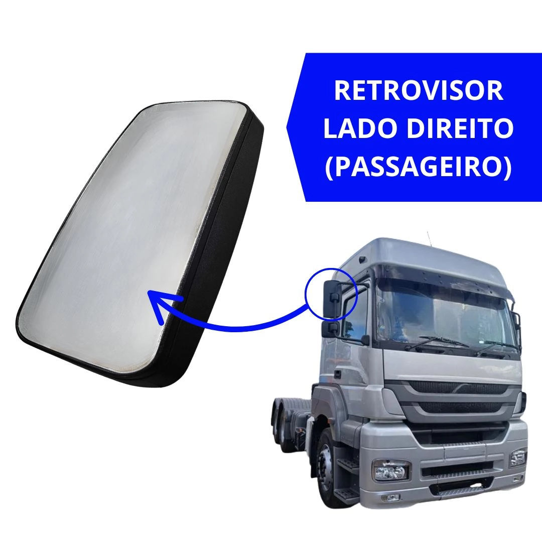 Retrovisor Para Mercedes Benz Axor Atego Lado Direito Convexo EDN 0028101416
