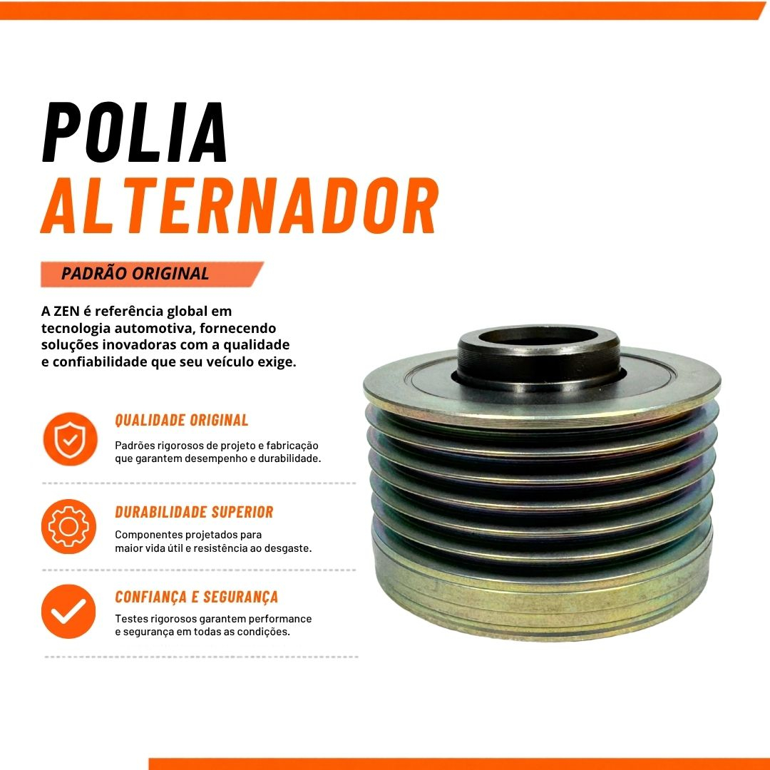 Polia Roda Livre do Alternador Denso 6 Filetes Para Fiat 500 Doblo Fiorino Grand Punto Idea Punto Linea 1.3 Multijet JTD Opel Corsa Astra Alfa Romeo Polia Roda Livre do Alternador Denso 6 Filetes Para Fiat 500 Doblo Fiorino Grand Punto Idea Punto Linea 1.3 Multijet JTD Opel Corsa Astra Alfa Romeo