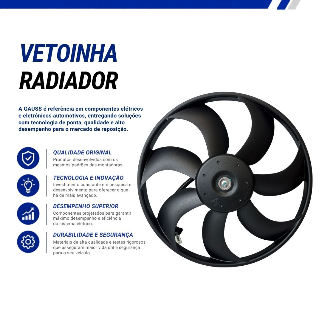 Eletroventilador Ventoinha do Radiador 12V 180W 3 Vias Com Resistência Para Hyundai HB20 HB20S 1.0 1.6 e Veloster 1.6 Gauss Eletroventilador Ventoinha do Radiador 12V 180W 3 Vias Com Resistência Para Hyundai HB20 HB20S 1.0 1.6 e Veloster 1.6 Gauss