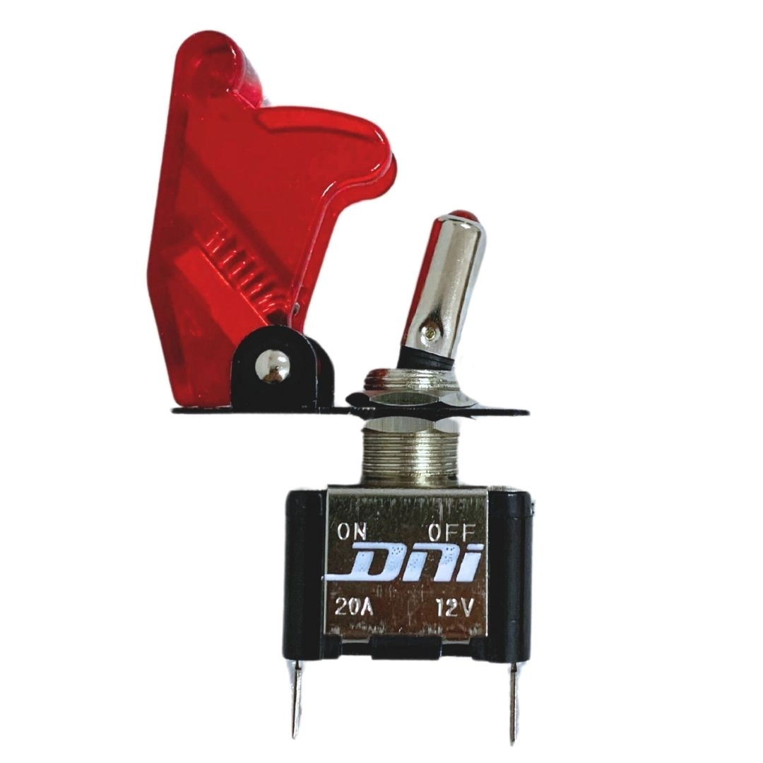 Chave Botão Liga Desliga 2 Posições 12v LED Vermelha 