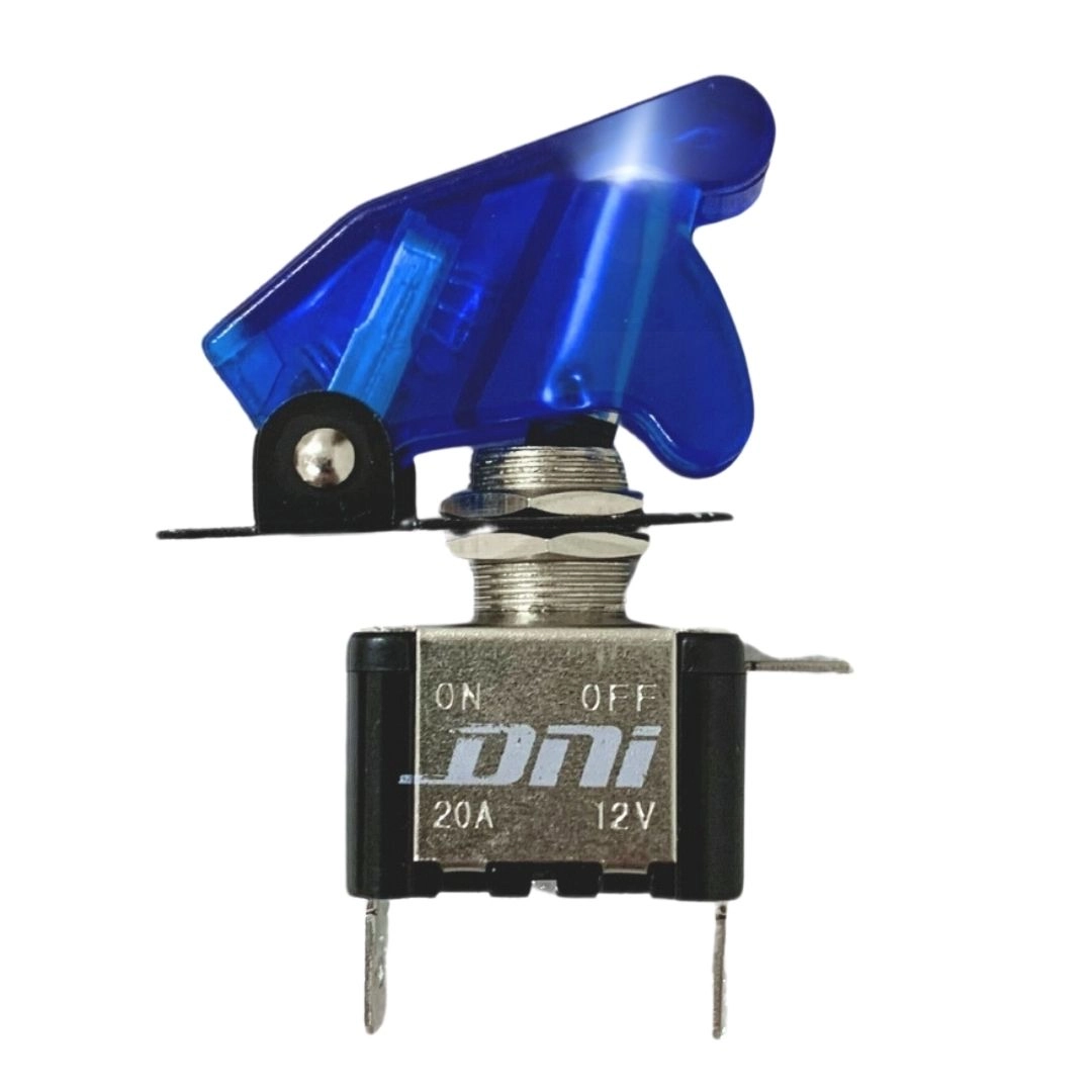 Chave Tipo Caça 2 Posições Botão Liga Desliga 12v LED Azul