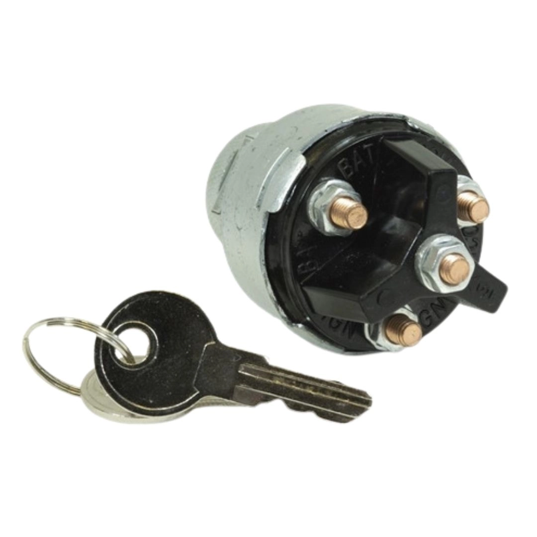 Chave Partida Ignição Comutador Universal 12v 4 Terminais Com 2 Chaves