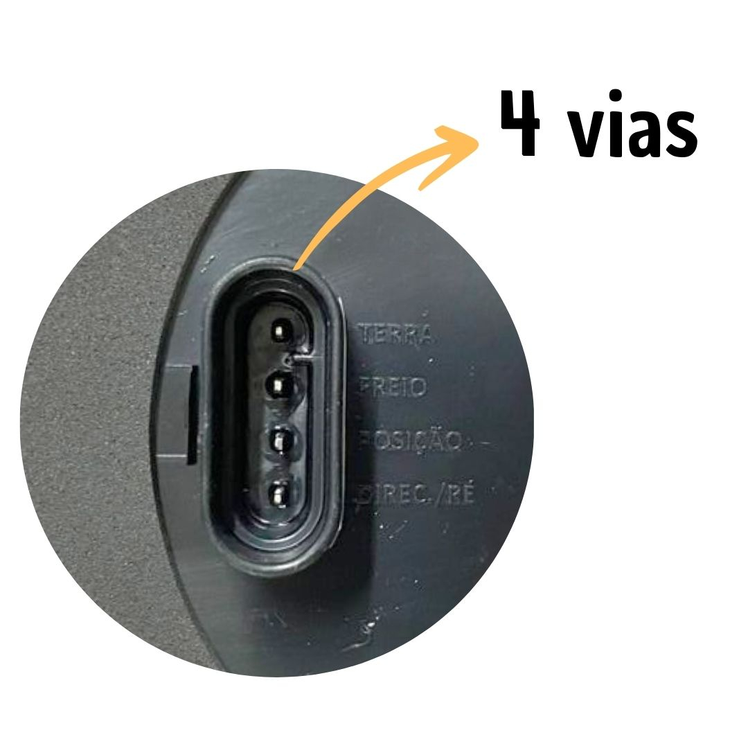 Par Lanterna Traseira LED Redonda Bivolt 135mm 4 Vias Seta Freio Posição Universal Caminhão Carreta SinalSul Par Lanterna Traseira LED Redonda Bivolt 135mm 4 Vias Seta Freio Posição Universal Caminhão Carreta SinalSul