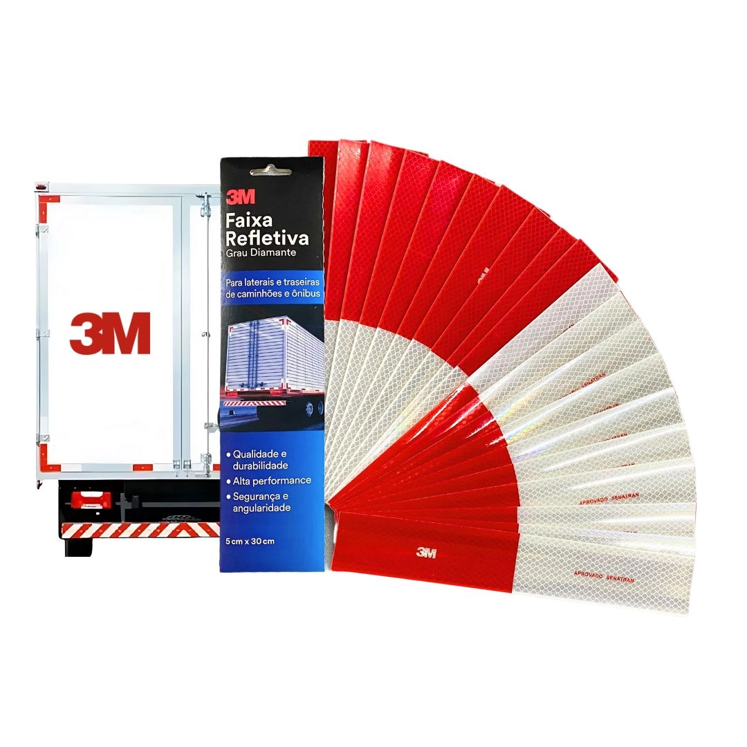 Kit 25 Faixas Refletivas Lateral 3M Original