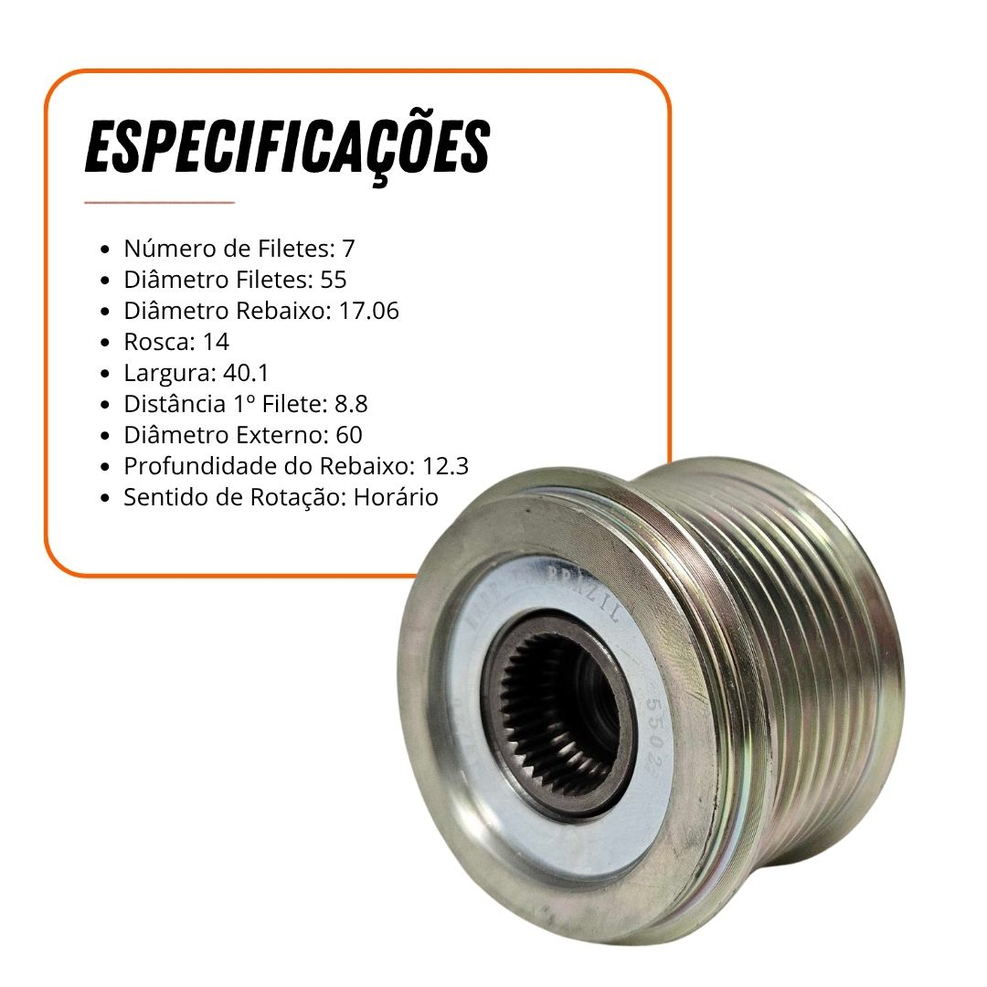 Polia Roda Livre Alternador 7 Filetes Para Toyota RAV 4 II 2.4 RAV 4 III 2.4 Camry 2.4 Previa 2.4 ZEN 1042104880 Polia Roda Livre Alternador 7 Filetes Para Toyota RAV 4 II 2.4 RAV 4 III 2.4 Camry 2.4 Previa 2.4 ZEN 1042104880