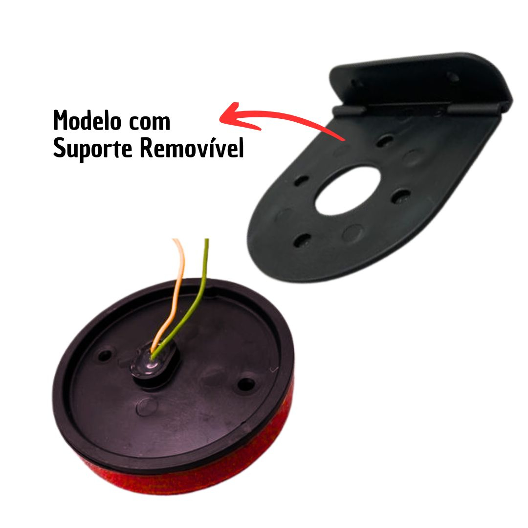 Kit 10 Lanterna Lateral Implemento G 85mm Com Suporte LED Vermelha Para Carreta Caminhão Trailer Reboque Kit 10 Lanterna Lateral Implemento G 85mm Com Suporte LED Vermelha Para Carreta Caminhão Trailer Reboque
