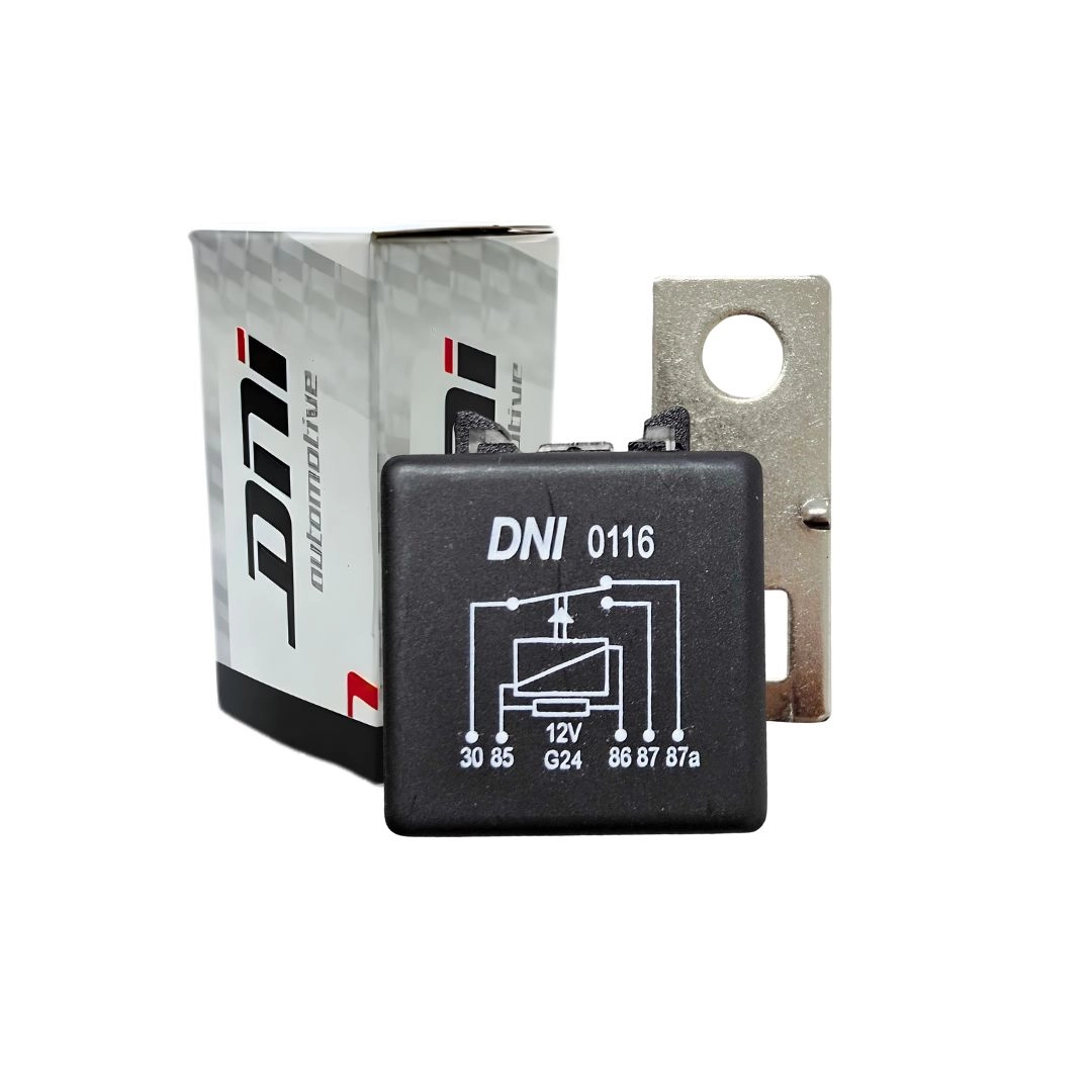 Relé Auxiliar Reversor 40/30a 5 Terminais 12v Universal Com Suporte DNI0116