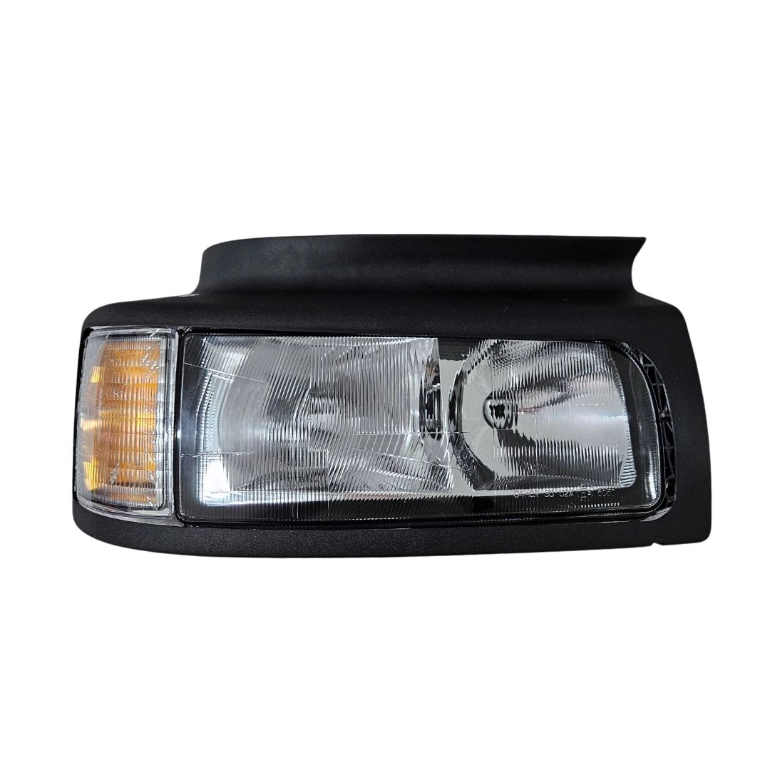 Farol Deitado Para Volvo VM 17 23 Com Moldura e Pisca LD