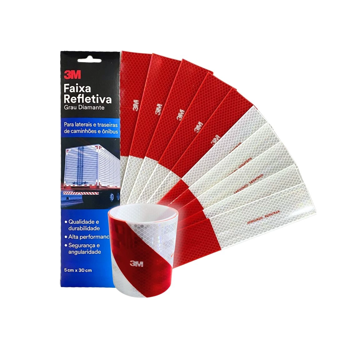 Kit 10 Faixas Refletivas Lateral e Parachoque 3M Original