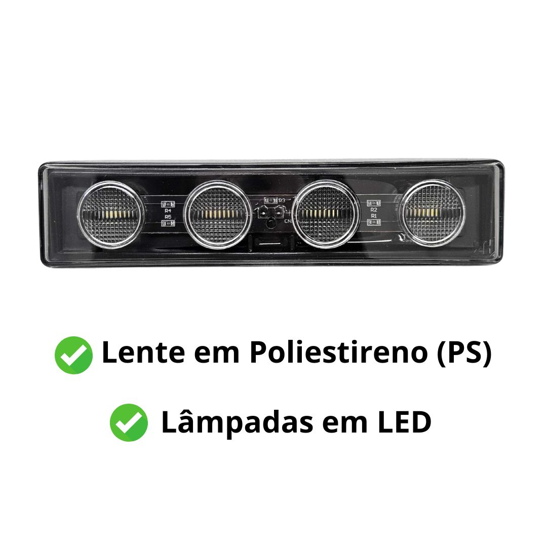 Kit 3 Lanterna Tapa Sol Delimitadora LED Bivolt 4 LED'S Branco Para Caminhão Scania Série 4 Série 5 S4 S5 PGR 1798980 20