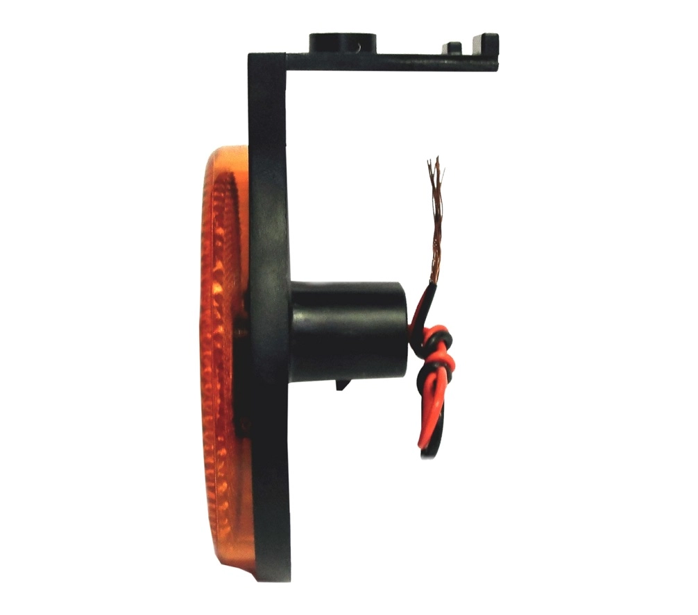 Lanterna Lateral LED Carreta Caminhão Randon Guerra Librelato Noma Facchini Suporte Amarela P 65mm