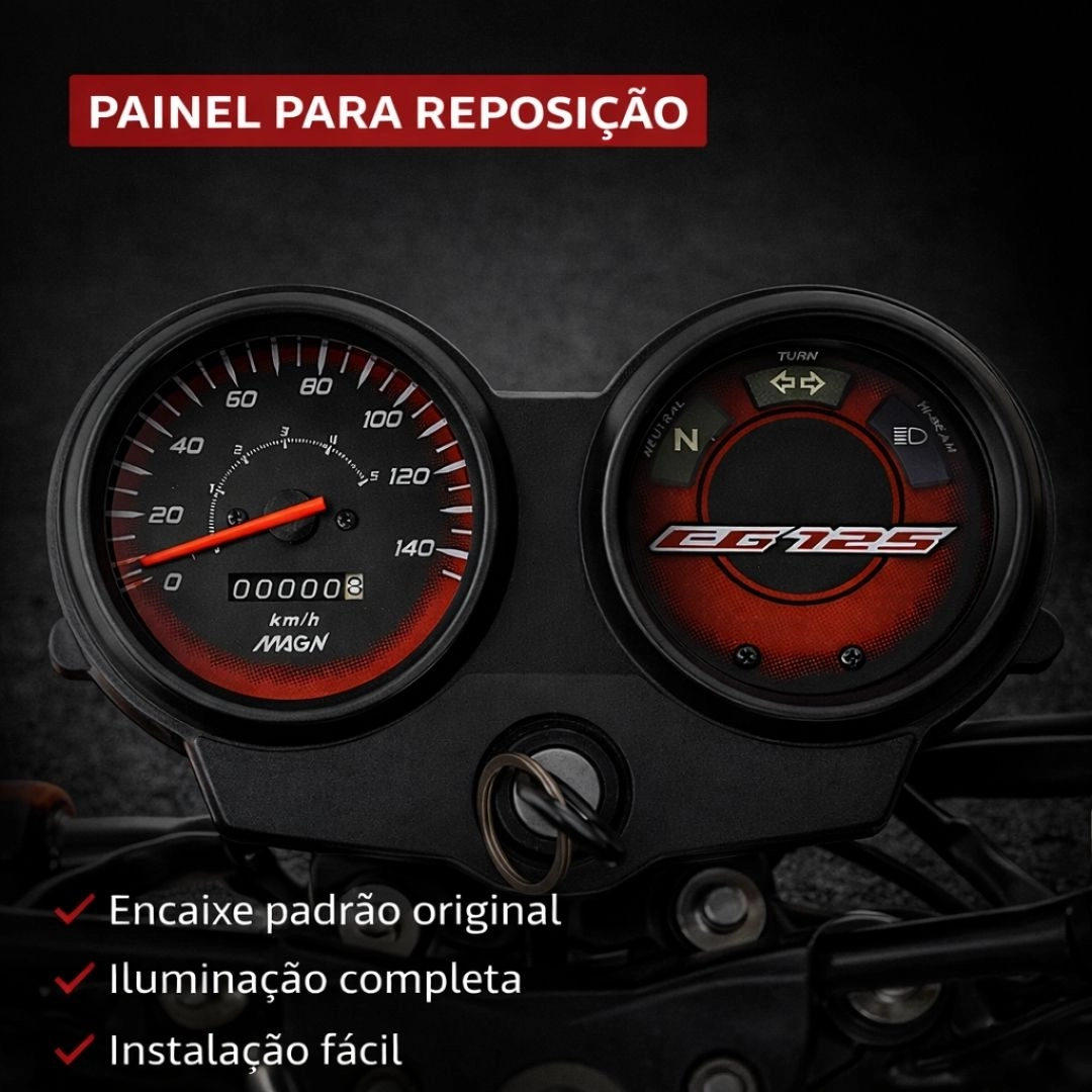 Painel Velocidade Para Honda CG Fan 125 ES KS 2009 a 2013 90290110 Magnetron Painel Velocidade Para Honda CG Fan 125 ES KS 2009 a 2013 90290110 Magnetron