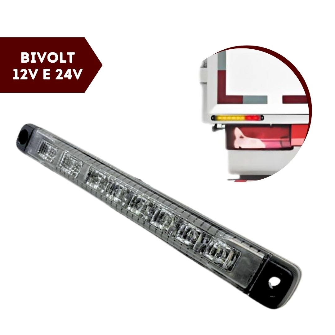 Lanterna Traseira LED Bivolt Posição e Pisca Seta Pocket Dupla Universal Sinal Sul 2267376040