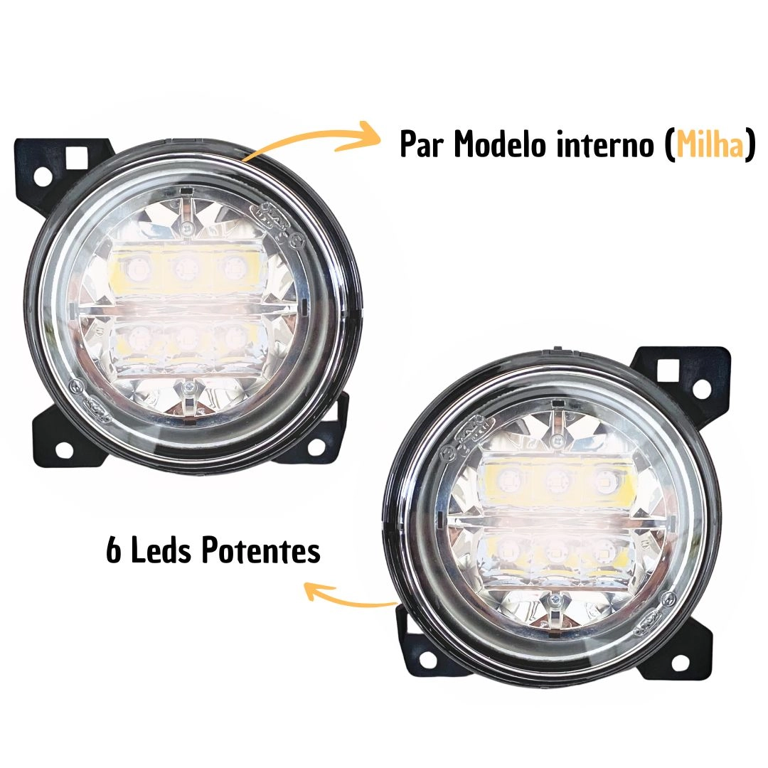 Par Farol Auxiliar Milha Interno ParaScania S5 LED