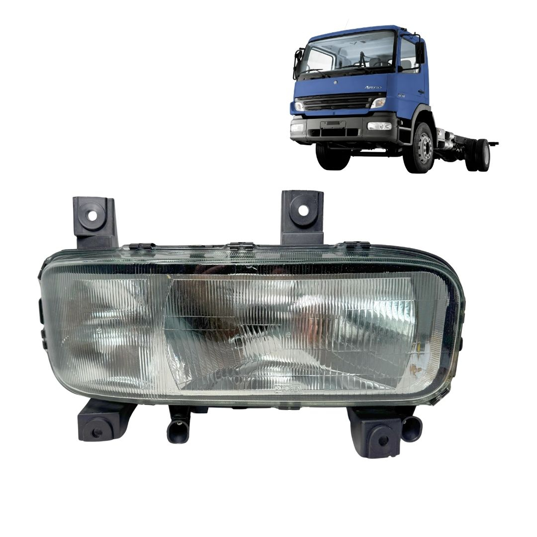 Farol Principal Lado Direito Com Auxiliar de Neblina Mercedes Benz MB Atego 1315 1418 1718 1725 2425 2428 Ano 2006 a 2011