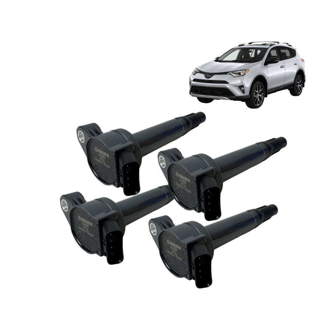 Kit 4 Bobinas de Ignição Tipo Caneta 12V 4 Pinos Para Toyota Rav4 2.5 Camry V6 3.5 e Lexus ES350 RX350 Gauss