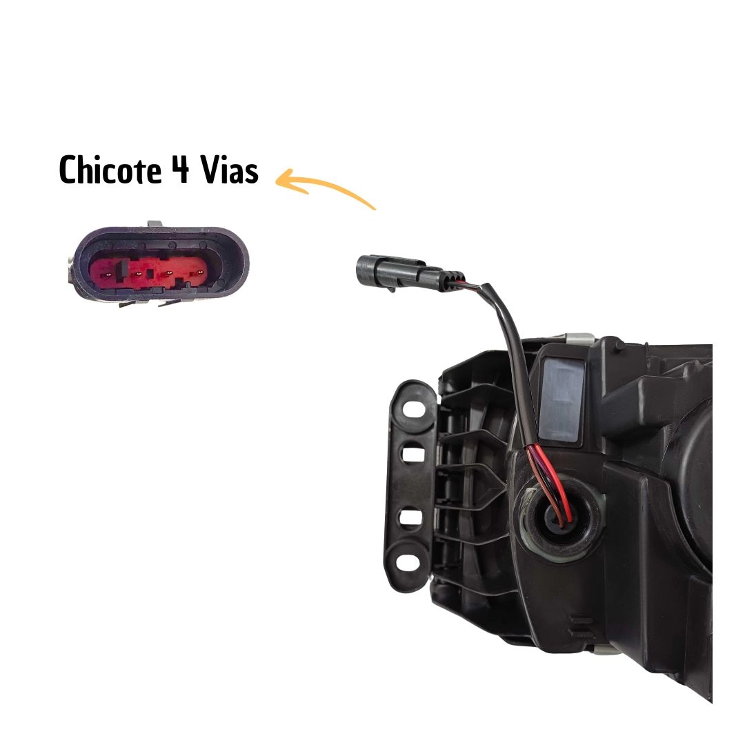 Par Farol Para Iveco Stralis Hi-way Cromado Led Com Chicote