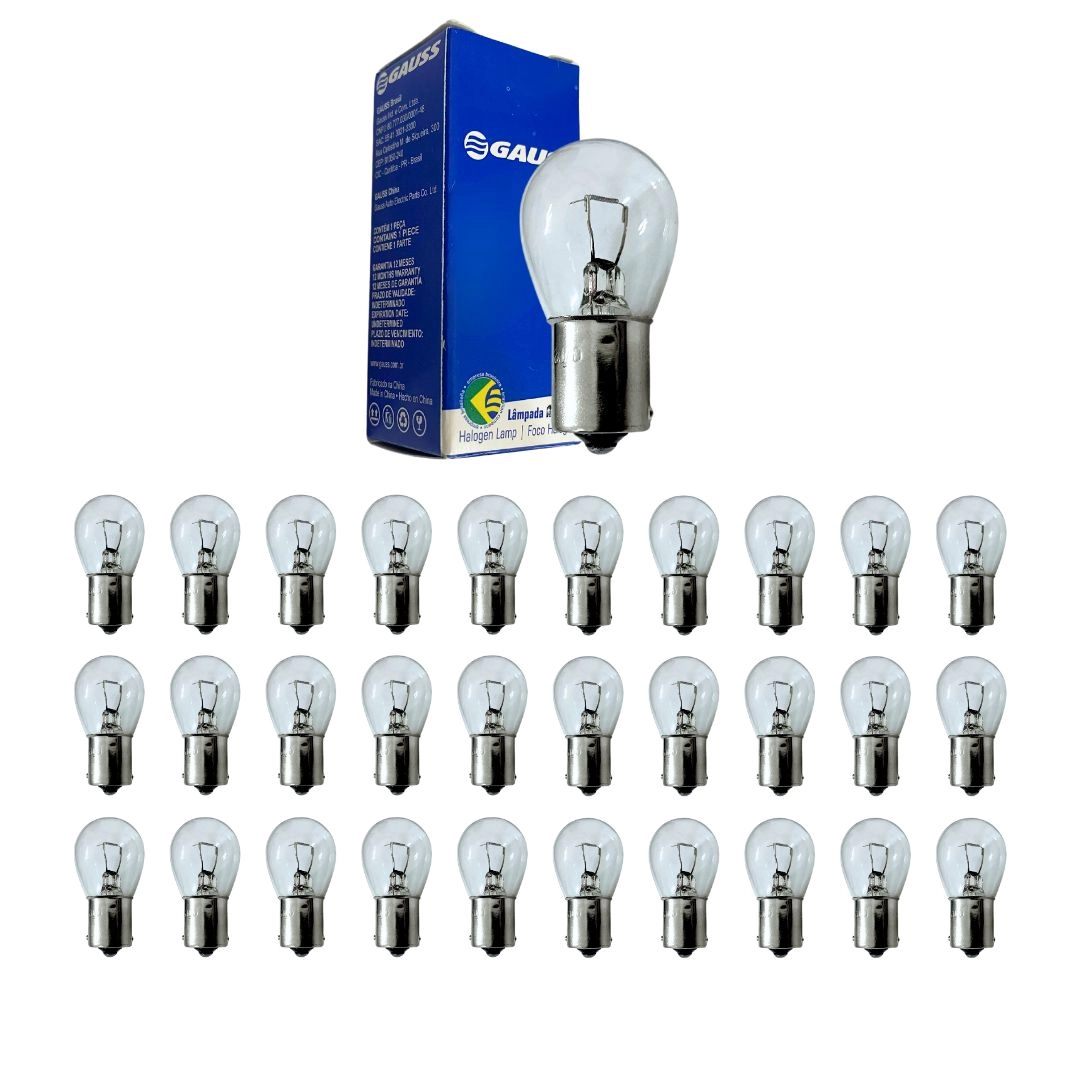 Kit 30 Lampadas 1141 24V 1 Polo P21W 21W Gauss GL1141B