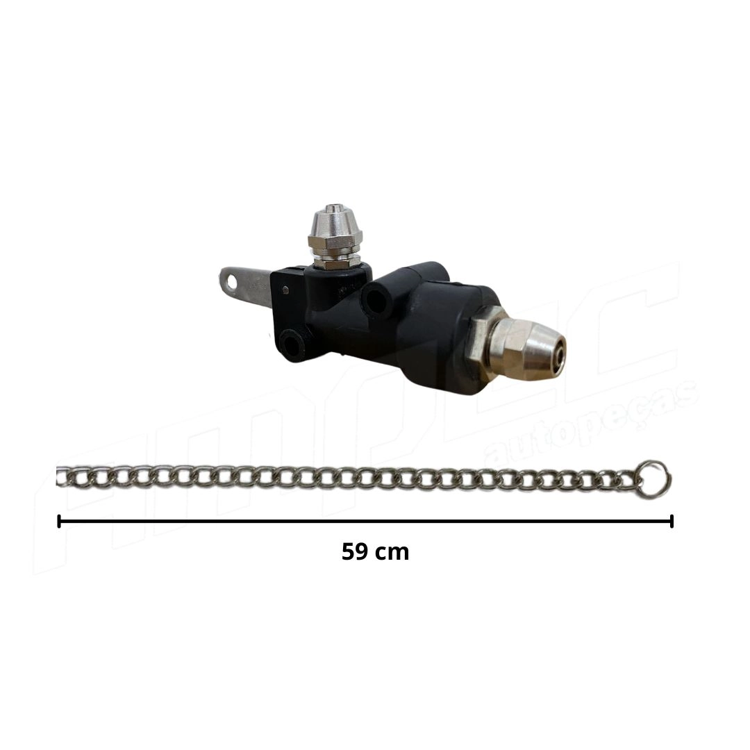 Válvula Cordinha Corrente Metal Buzina Ar Universal Caminhão