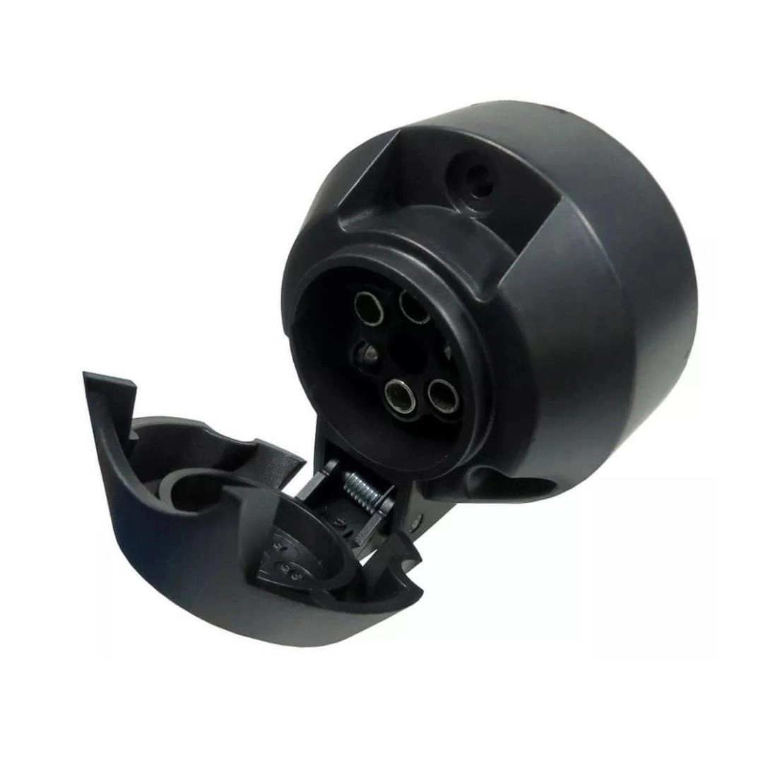 Tomada Elétrica Carretinha Caminhão Reboque Conector Fêmea 6 Polos Bivolt 12v/24v Nylon DNI 8730