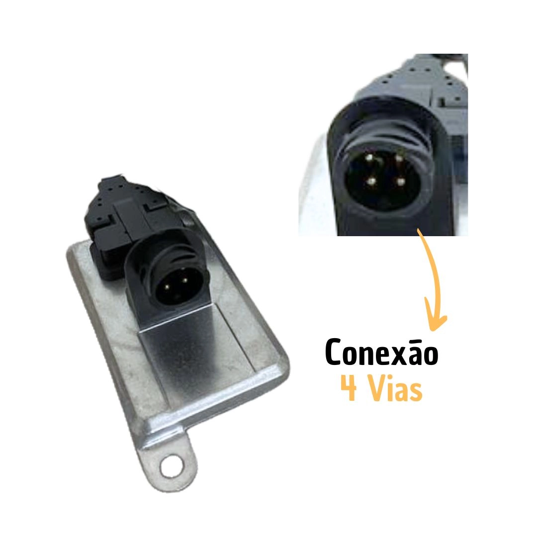 Sensor NOx 24v 4 Vias Para Scania PGR S Euro 5 Hella 1872080 Sensor NOx 24v 4 Vias Para Scania PGR S Euro 5 Hella 1872080