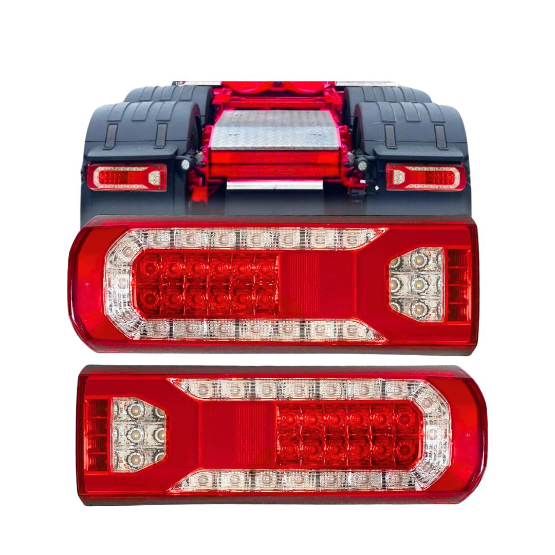 Par Lanterna Traseira LED Para Caminhão Mercedes Axor Actros 2019 a 2023 Accelo Atron Atego
