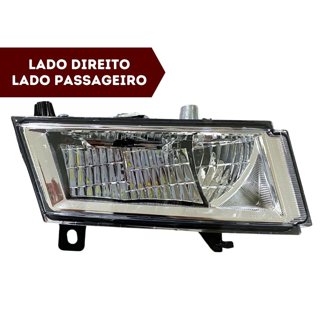 Farol Auxiliar de Milha Neblina LED 24V Conector 4 Pinos Lado Direito Para Scania Série 6 NTG P G R S Após 2019 Farol Auxiliar de Milha Neblina LED 24V Conector 4 Pinos Lado Direito Para Scania Série 6 NTG P G R S Após 2019