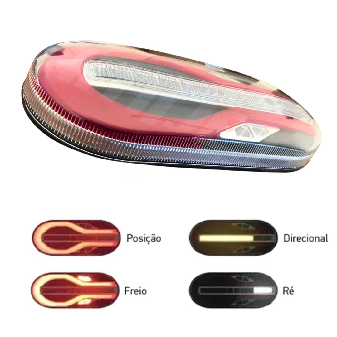 Kit Lanterna Traseira LED 24V Carreta Randon Módulo Cristal Kit Lanterna Traseira LED 24V Carreta Randon Módulo Cristal