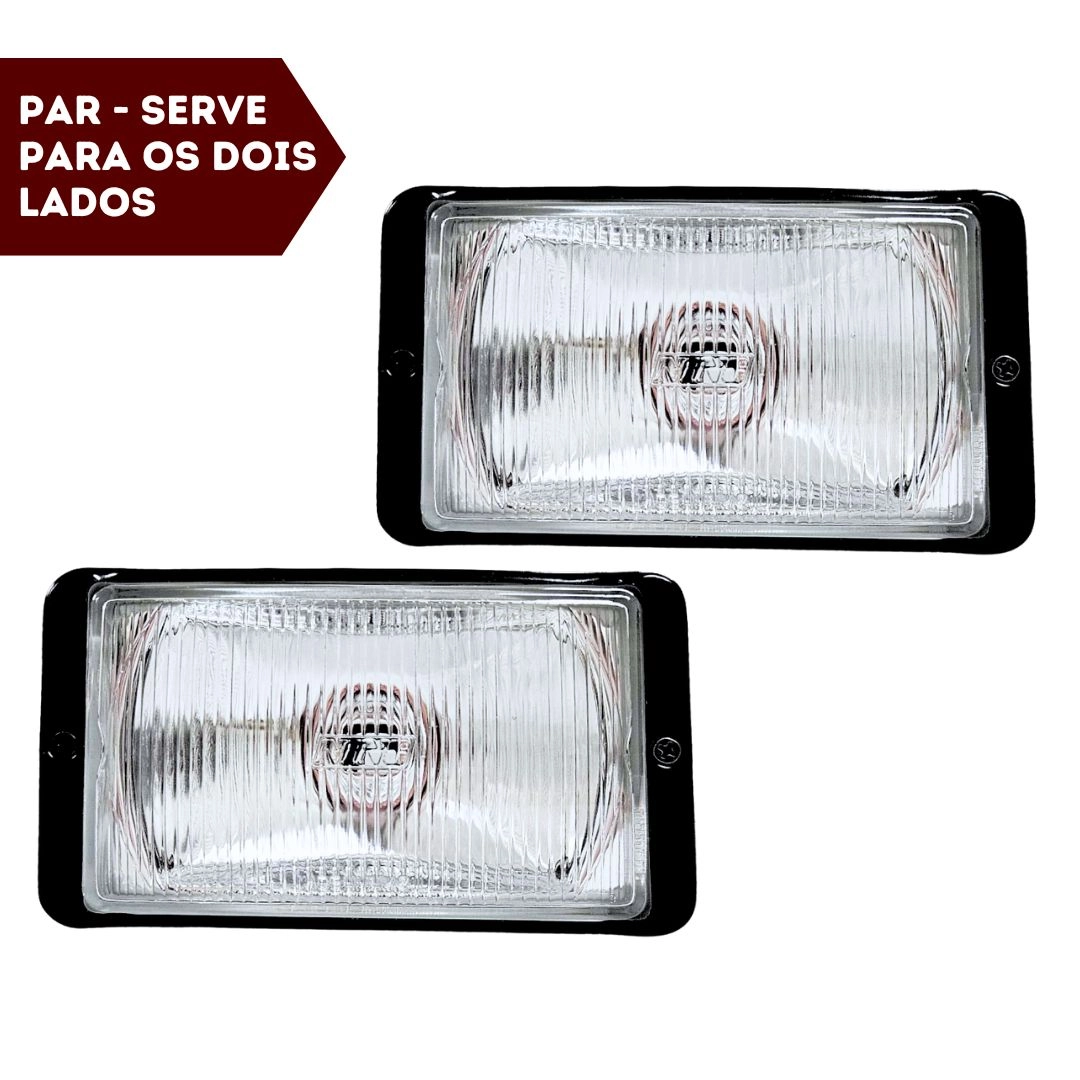 Par Farol Auxiliar Para MB 1934 1935 1938 Retangular Vidro
