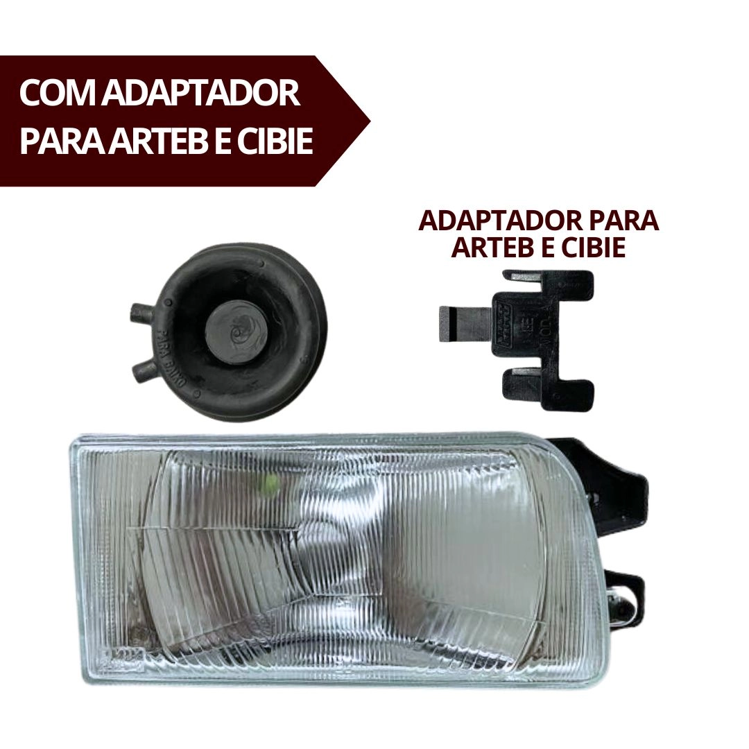 Farol Para Voyage Saveiro Quadrada G1 1991 a 1995 Vidro LD Farol Para Voyage Saveiro Quadrada G1 1991 a 1995 Vidro LD