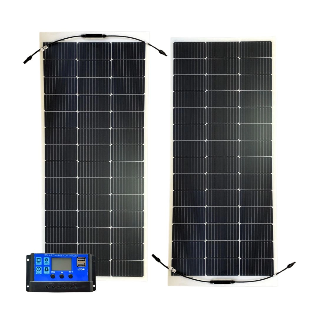 Kit Par Painel Solar Caminhão MotorHome 150w + Controlador