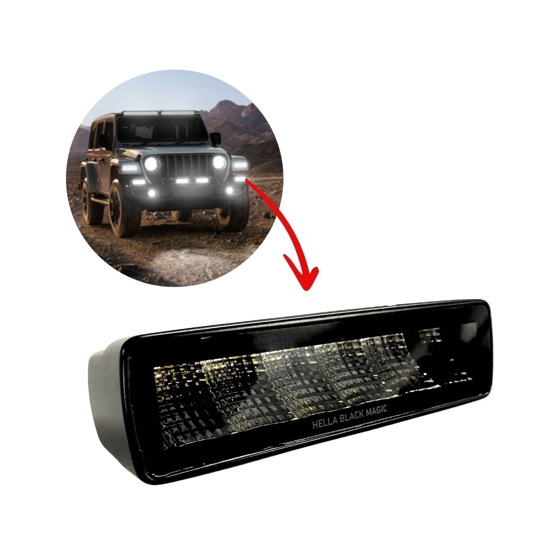 Mini Barra Hella Black Magic Led 6.2 Pol 15,7 Cm flood 1FB358176201 Mini Barra Hella Black Magic Led 6.2 Pol 15,7 Cm flood 1FB358176201