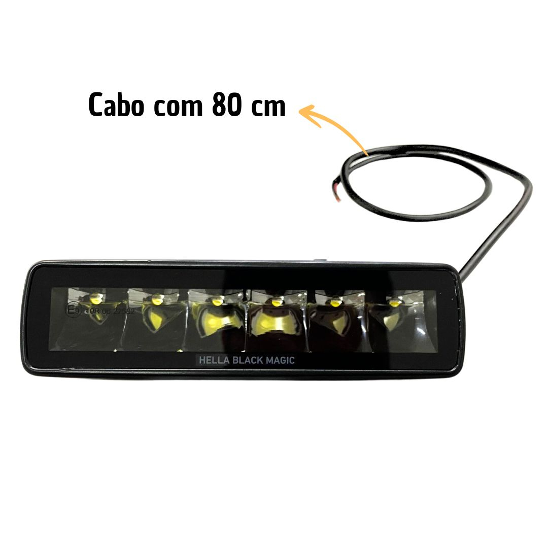 Par Farol Auxiliar Barra Led Longo Alcance Black Magic Spot Quadriciclo Jeep Utv Hella 1FB358176211 Par Farol Auxiliar Barra Led Longo Alcance Black Magic Spot Quadriciclo Jeep Utv Hella 1FB358176211