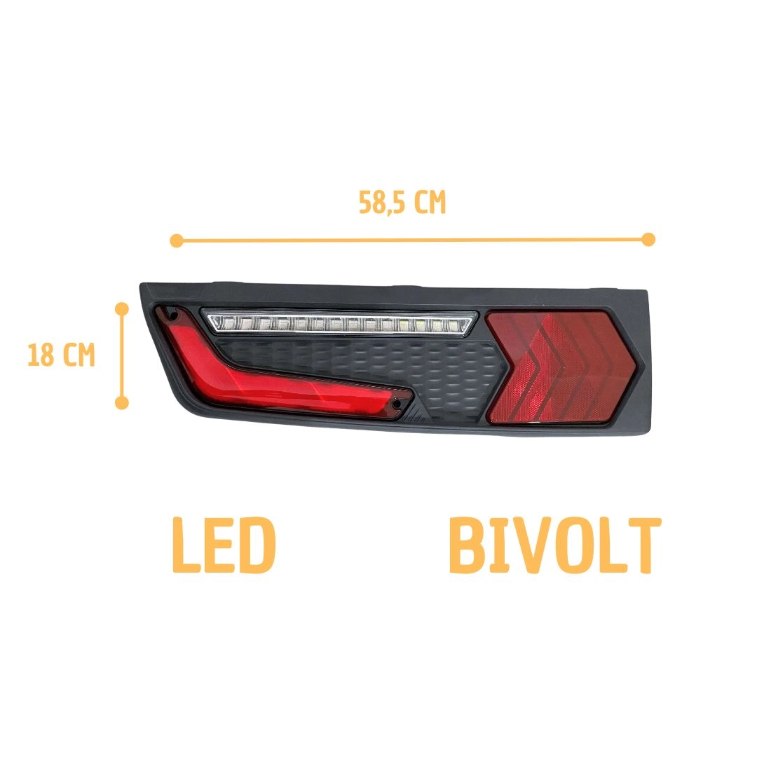 Lanterna Traseira LED Bivolt Pedro Vilaços Euro Implementos Lado Esquerdo Sinal Sul 276106905E