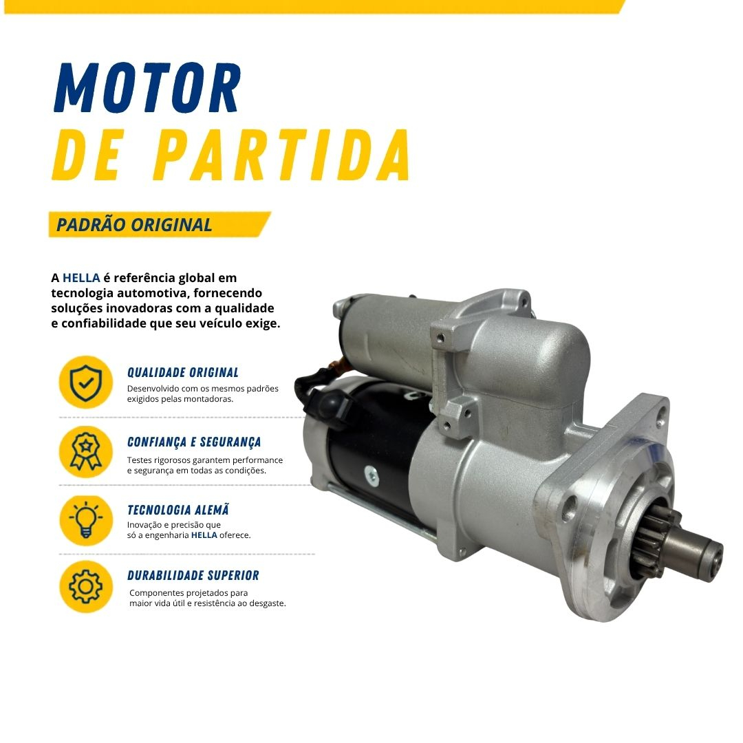 Motor de Partida Arranque 12V 10 Dentes 3.3kW Para VW Worker 13-180 15-180 17-180 Agrale Jan Kuhn Hella Motor de Partida Arranque 12V 10 Dentes 3.3kW Para VW Worker 13-180 15-180 17-180 Agrale Jan Kuhn Hella
