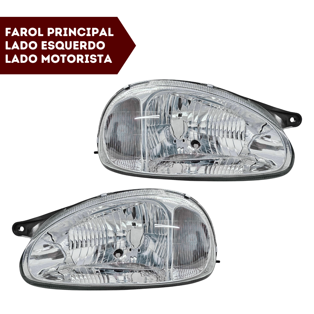 Par Farol Principal Chevrolet Corsa 2000 a 2002 Vidro Par Farol Principal Chevrolet Corsa 2000 a 2002 Vidro