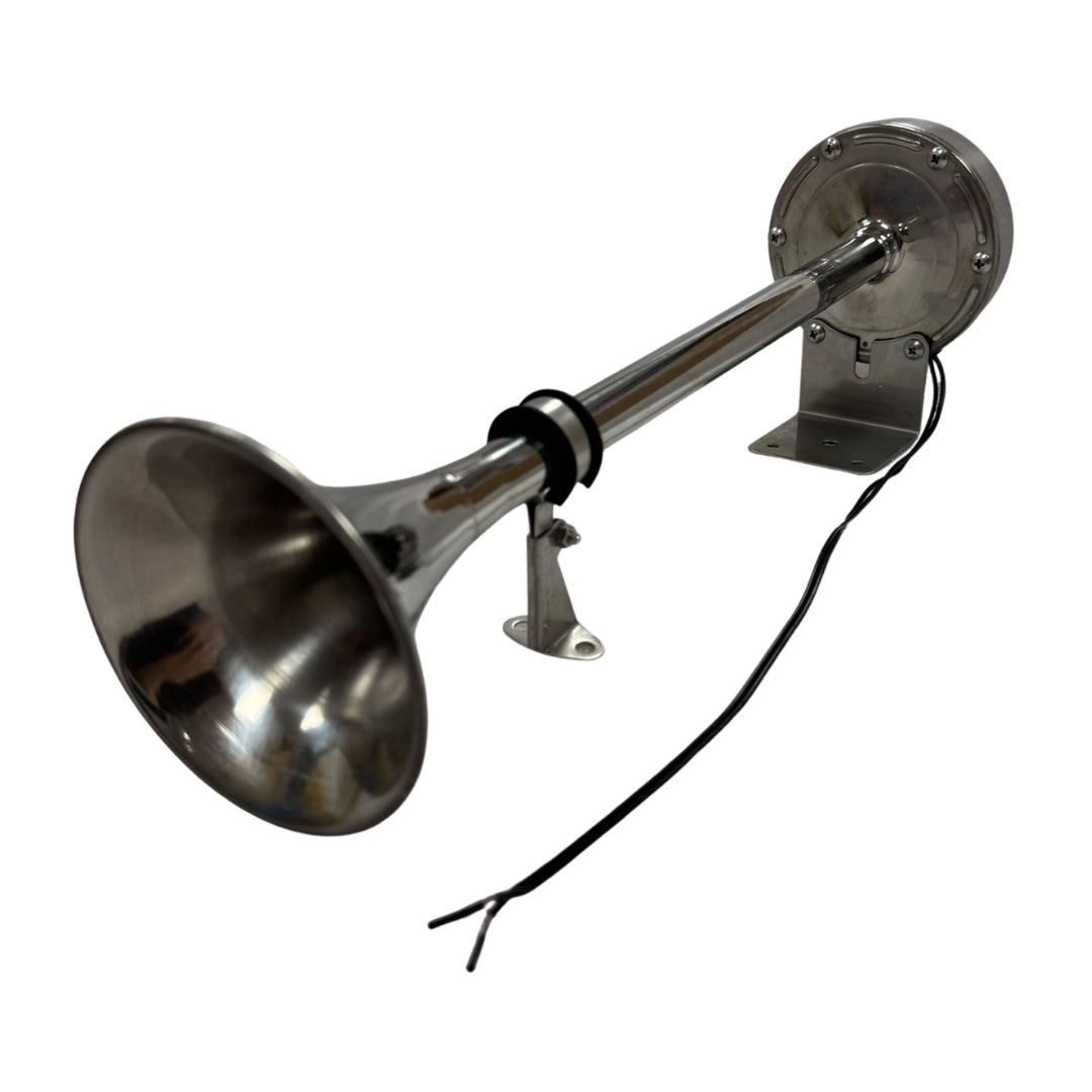 Buzina Marítima 12v 100% Elétrica 1 Corneta Inox Universal Barcos Lanchas Iates Automóveis Vetor Buzina Marítima 12v 100% Elétrica 1 Corneta Inox Universal Barcos Lanchas Iates Automóveis Vetor