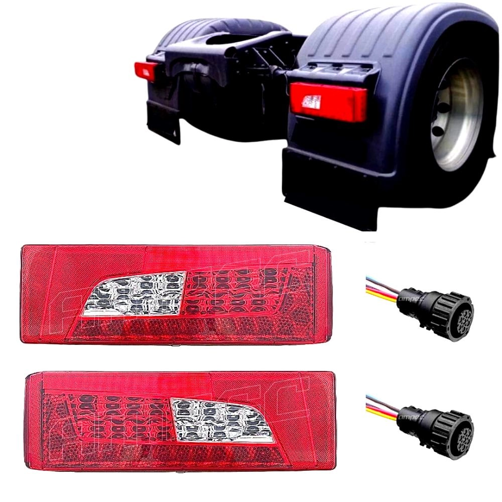 Kit Lanterna Traseira ParaScania S5 S6 + Chicotes