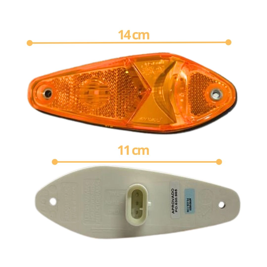 Lanterna Lateral Posição Direcional LED Bivolt Amarela Lanterna Lateral Posição Direcional LED Bivolt Amarela