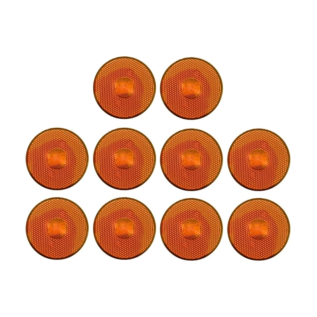 Kit 10 Lanternas Lateral Led Caminhão Carreta Sem Suporte Amarela P